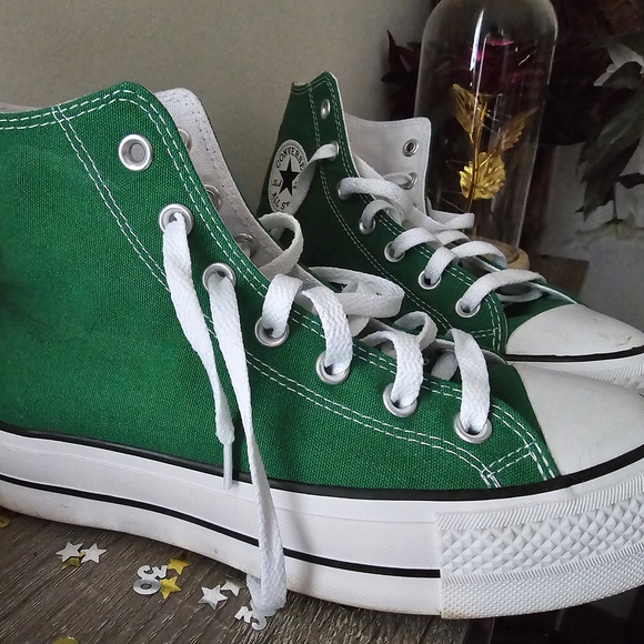Converse Shoes - Green High-Top Converse